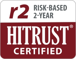 the badge for the r2-hitrust certification
